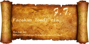 Fazekas Tomázia névjegykártya